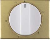 Centre plate w. setting knob f. mechanical timer, Arsys, gold, metall/