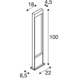 FLATT 100 400lm 3000/4000K 230V IP65 anthracite / brown