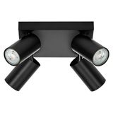 LED SPOT OCTAGON BLACK Plate 4x3.4W 927 DIM