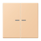 2-gang rocker with transparent lenses LC LC995KO5237