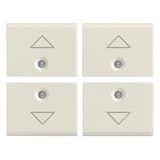 Four half-buttons 1M arrow symbol white