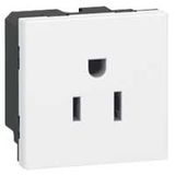 Socket outlet Mosaic - US - 2P+E 15 A - 2 modules - white