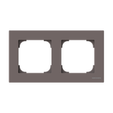 8572 TP Cover frame 2 gang 2gang Brown - Sky Niessen