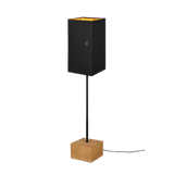 Woody floor lamp E27 wood/black