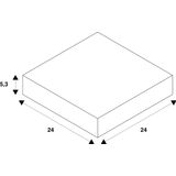 Numinos© XL mounting frame, square 240/180mm white