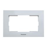 Karre Plus Accessory Aluminium - Silver Two Gang Flush Mounted Frame