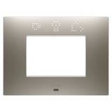 EGO SMART PLATE - IN PAINTED TECHNOPOLYMER - 3 MODULES - STEEL - CHORUSMART