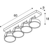 KALU CW, indoor  quad, QPAR111 white 4x75W