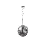 Chrome Metal  Smoky Gray Glass  LED E27 1x12 Watt 230 Volt  IP20 Bulb Excluded   D: 30 H1: 53 H2: 120 cm Adjustable height