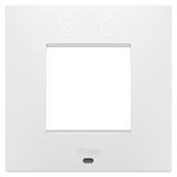 EGO SMART INTERNATIONAL PLATE - IN PAINTED TECHNOPOLYMER - 2 MODULES - SATIN WHITE - CHORUSMART