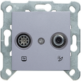 Karre Plus-Arkedia Silver Sat Socket Terminated (Sat-TV)