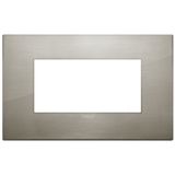 Classic plate 4M metal brushed inox