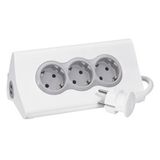 MOES TAB SUPPORT SCHUKO 3X2P+E 1 SWITCH 2XUSB A 1,5M PVC CORD WHITE