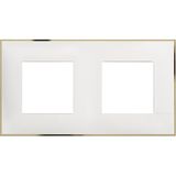 CLASSIA - COVER PLATE 2X2P WHITE GOLD