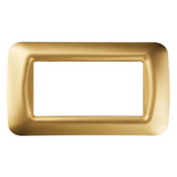 TOP SYSTEM PLATE - IN TECHNOPOLYMER GLOSS FINISH - 4 GANG - ANTIQUE GOLD - SYSTEM