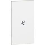 L.NOW-SWITCH COVER FAN SYMBOL 2 MOD WHITE