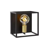 RUBEN Wall light 1x E27 40W Black/Satin Brass