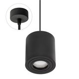 CHLOE GU10 SURFACE MOUNTED GU10 250V IP65 90x97mm BLACK round fixed, round base