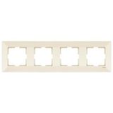 Meridian Accessory Beige Four Gang Frame