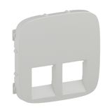 Cover plate Valena Allure - double RJ 45/RJ 11 socket - white