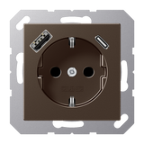 SCHUKO socket with USB type AC A1520-15CAMO