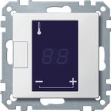 Cen.pl. f. room temp. ctrl insert w. touch screen, polar white, System M