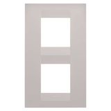 GEO INTERNATIONAL PLATE - IN PAINTED TECHNOPOLYMER - 2+2 MODULES VERTICAL - NATURAL BEIGE - CHORUSMART