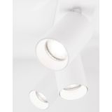 Sandy White Aluminium   LED GU10 3x10 Watt 220-240 Volt   IP20 Bulb Excluded   L: 55 W: 6 H: 12.7 cm Rotating & Adjustable