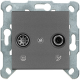 Karre Plus-Arkedia Dark Grey Sat Socket Terminated (Sat-TV)