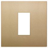 Classic plate 1M technopolymer matt gold