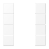 Cover kit 4-gang, complete LS504TSAWWM