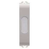 SINGLE INDICATOR LAMP - OPAL - 1/2 MODULE - NATURAL SATIN BEIGE - CHORUSMART