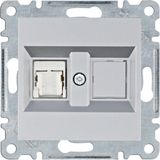 RJ45 socket - silver