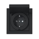 20EUCK-885 Socket outlet with Hinged Lid Black - Impressivo