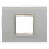 LUX PLATE - IN GLASS - 2 MODULES - NATURAL REFLECTION - INNER FRAME MATT LIGHT BRONZE - CHORUSMART