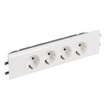 PRISE SPEC. DLP SUPPORT COUV 65 INTEGRE SCHUKO 4X2P+T  BORNES AUTOMATIQUES