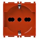 2P+E 16A universal outlet red