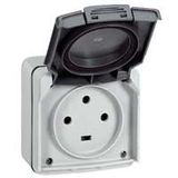 Socket outlet Plexo IP 55 - 20 A - 3P+E - 230 V~ - surface mounting - grey