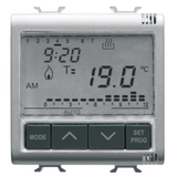 TIMED THERMOSTAT DAILY/WEEKLY PROGRAMMING - 230V ac 50/60Hz - 2 MODULES - TITANIUM - CHORUSMART