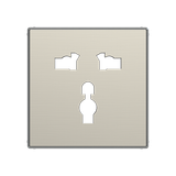 8539 AI Cover plate for Universal socket outlet - Stainless Steel Socket outlet Central cover plate Stainless steel - Sky Niessen