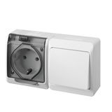 HERMES SOCKET 2P+Z + DOUBLE POLE SWITCH