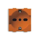 2P+E socket outlet, 16A - 250V~, P30/17 type, ORANGE Italian type Bipasso Orange - Chiara