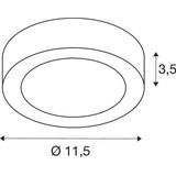 SENSER 12 CW, Indoor LED wall and ceiling-mounted light round white 4000K