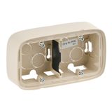 2-gang surface-mounting box Valena Allure - 166 x 95.5 x 44.8 mm - ivory