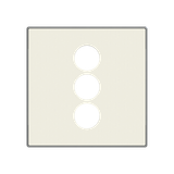 8555.3 BL Cover plate 3RCA connection unit - Soft White Cinch/S-Video 1 gang White - Sky Niessen