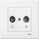 Karre White TV-Radio Socket Terminated