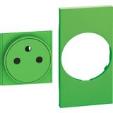 L.NOW-FR/BEL FLAT SOCKET COVER 2M GREEN