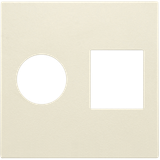 Finishing set for single coaxial connection and network connection RJ4