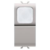 PUSH-BUTTON 1P 250V ac - NO 16A -  OPAL DIFFUSER - 1 MODULE - NATURAL SATIN BEIGE - CHORUSMART