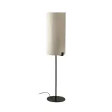 NILA BLACK FLOOR LAMP W/ WHITE SHADE 1xE27